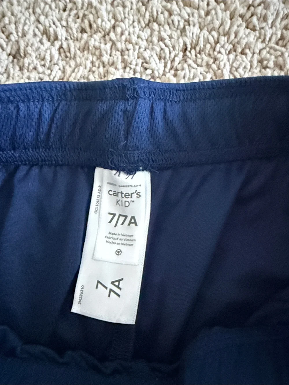 NWT Carter's Navy and Gray Boys Mesh Athletic Shorts size 7